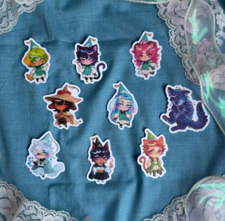 WHA Sand Glitter Stickers